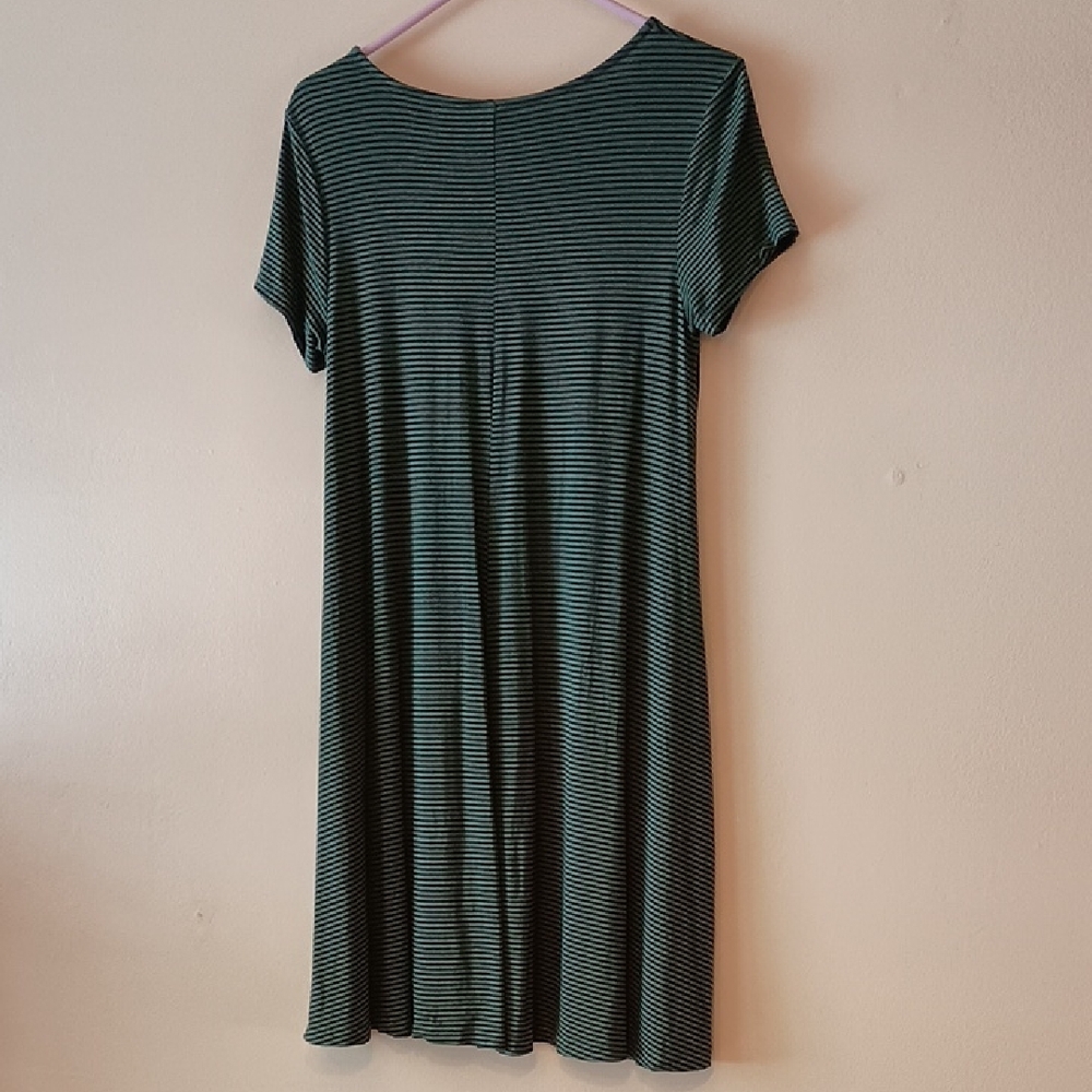 Old Navy Green Striped Scoop Neck Mini Dress - Picture 4 of 5